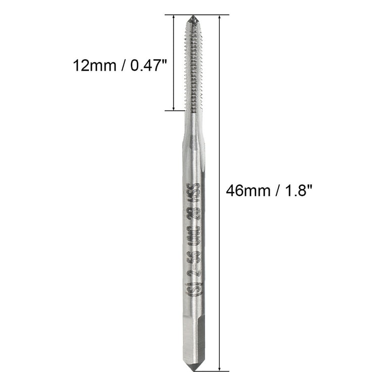 uxcell Machine Tap 5/16-18 UNC Thread Pitch 2A Class 3 Flutes High Speed Steel 